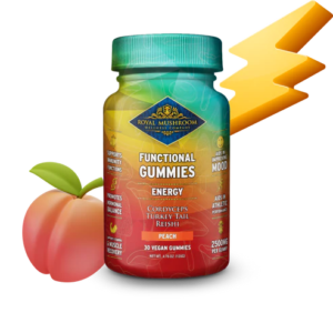 Royal Mushroom Energy Mushroom Mix Gummies Peach Flavor